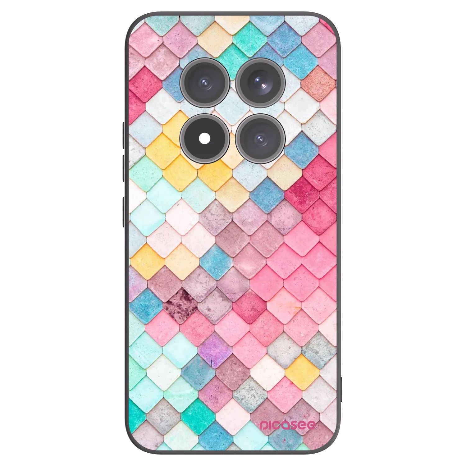 Picasee silikonowe czarne etui na Xiaomi Redmi Note 15 Pro+ - Colorful roof
