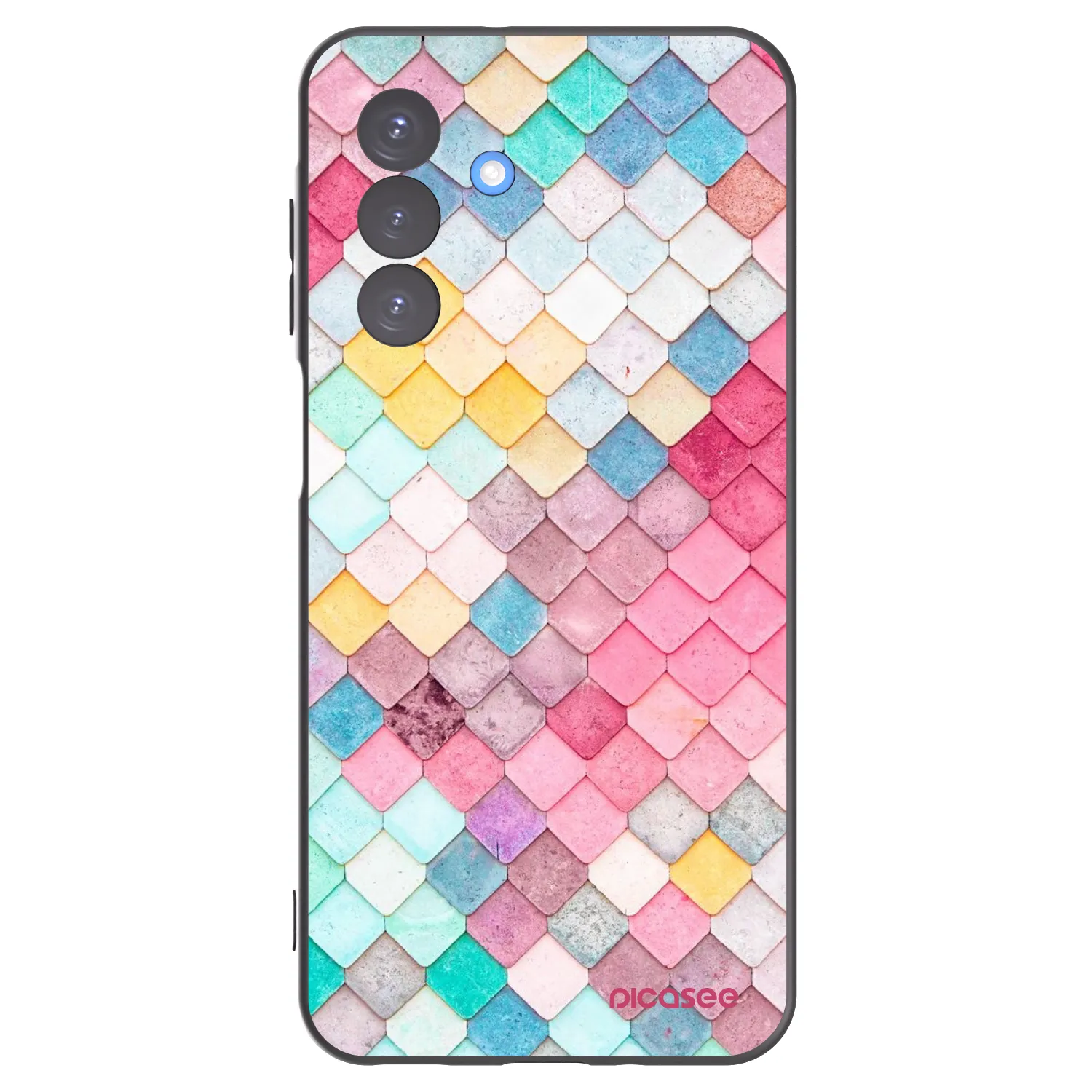Picasee silikonowe czarne etui na Samsung Galaxy A17 5G - Colorful roof