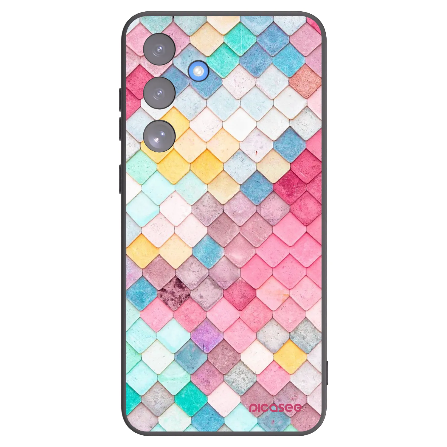 Picasee silikonowe czarne etui na Samsung Galaxy S25 FE 5G - Colorful roof
