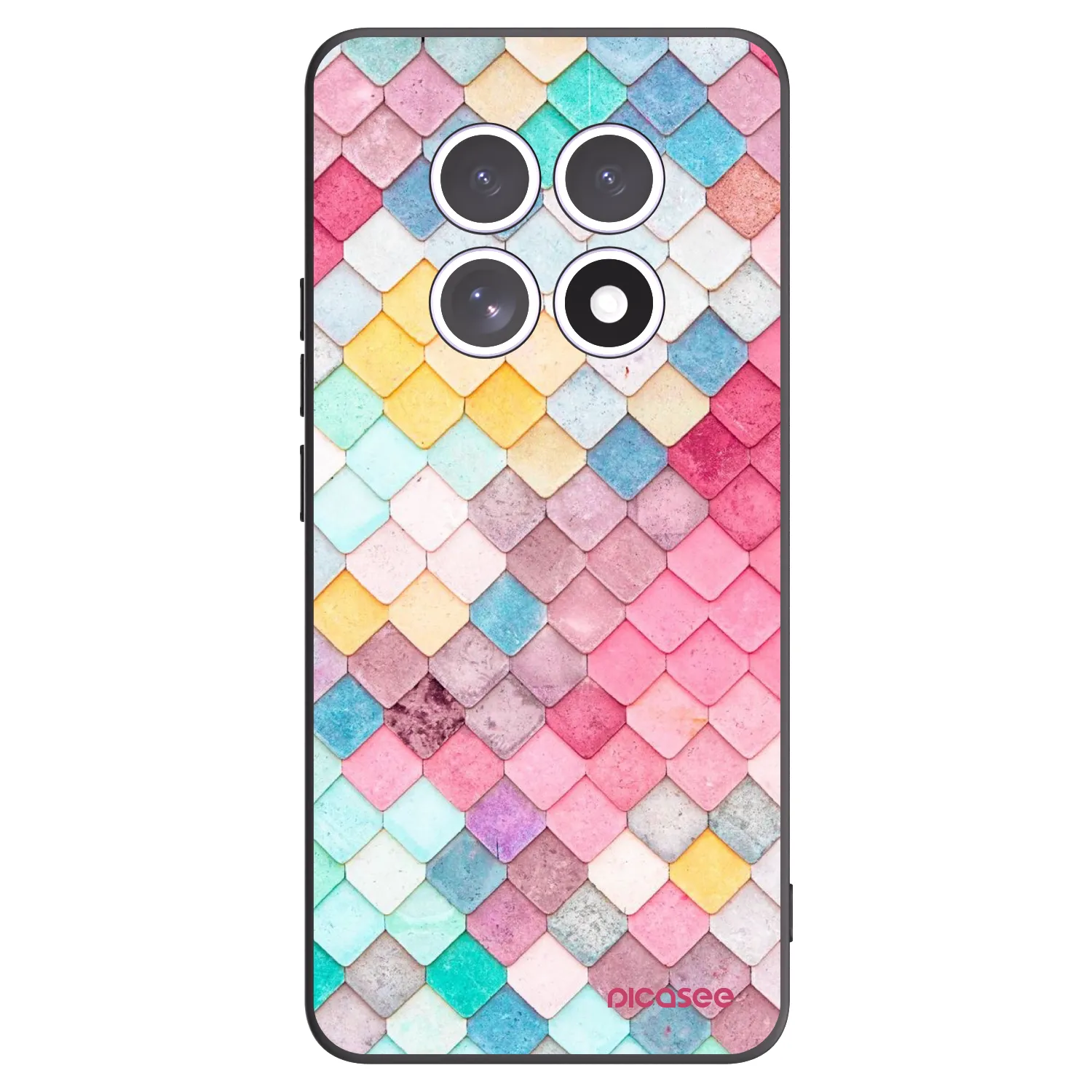 Picasee silikonowe czarne etui na Xiaomi Redmi Note 15 4G - Colorful roof