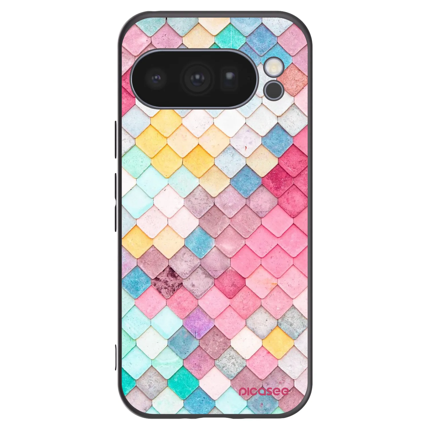 Picasee silikonowe czarne etui na Google Pixel 10 Pro - Colorful roof
