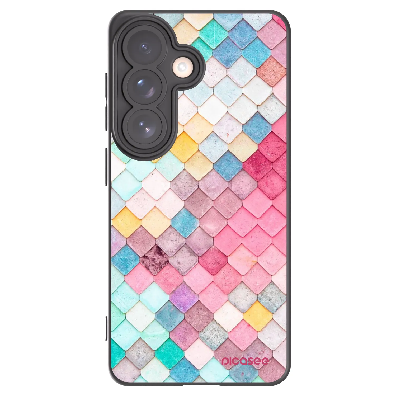 Picasee silikonowe czarne etui na Samsung Galaxy S26 - Colorful roof