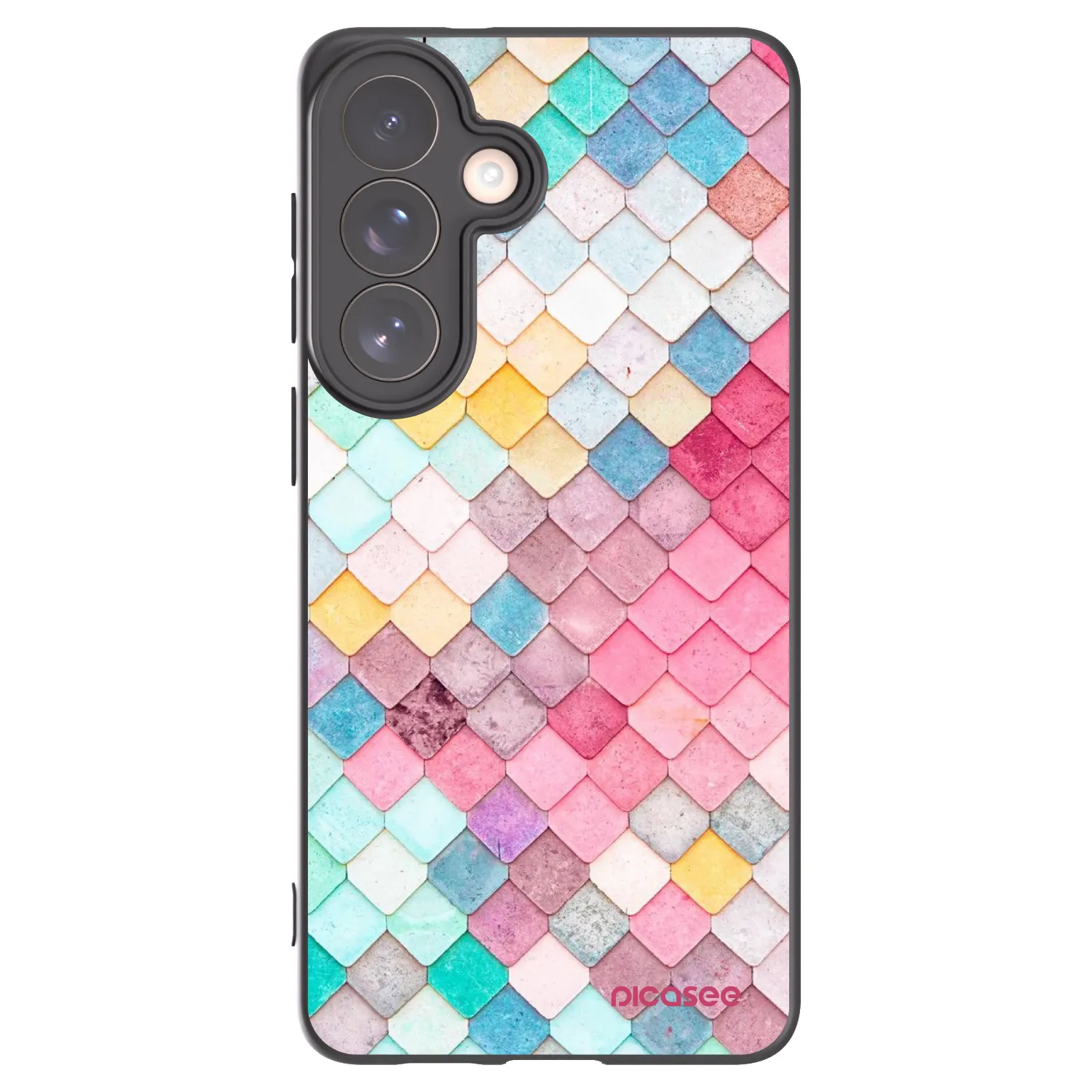 Picasee silikonowe czarne etui na Samsung Galaxy S26+ - Colorful roof