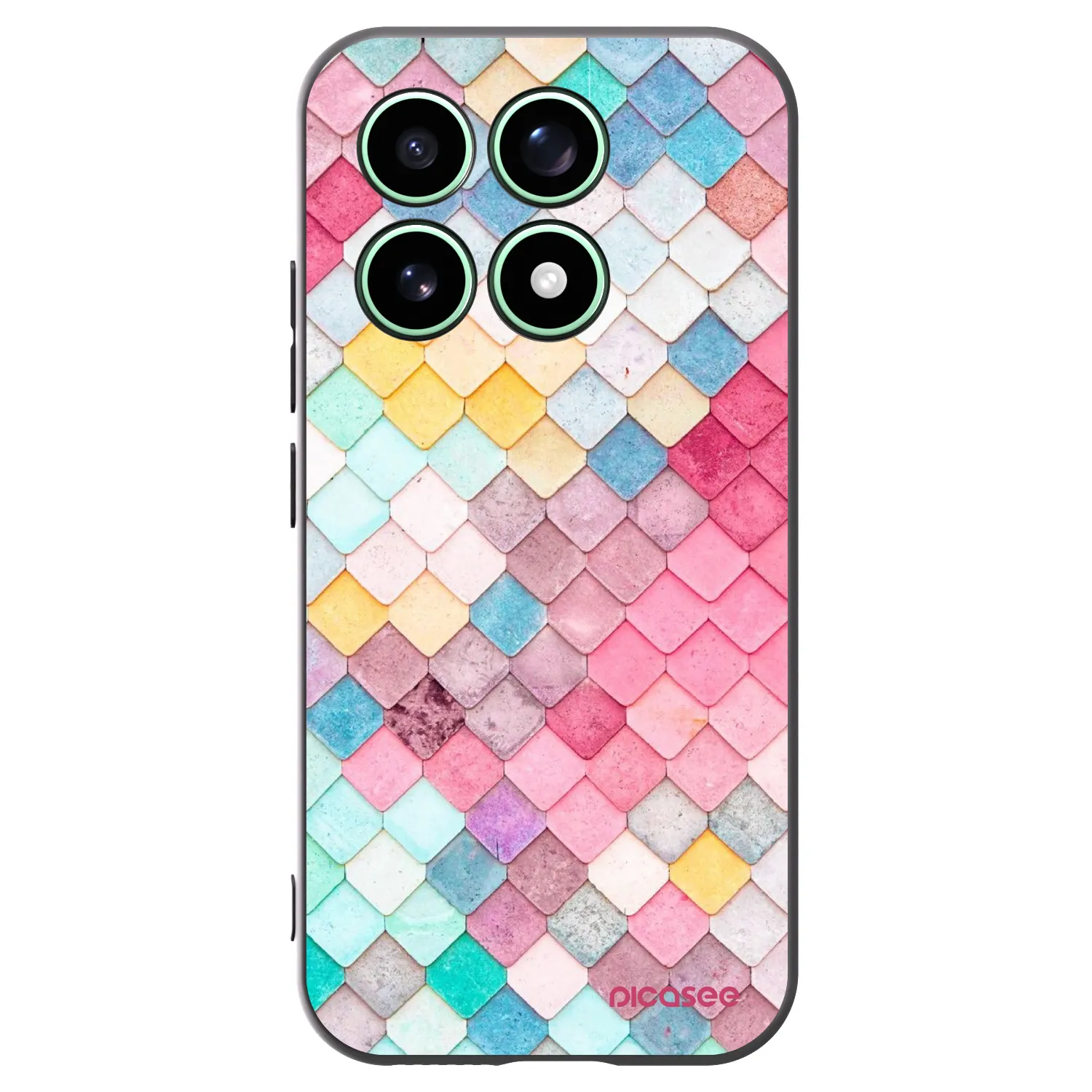 Picasee silikonowe czarne etui na Xiaomi 17 - Colorful roof