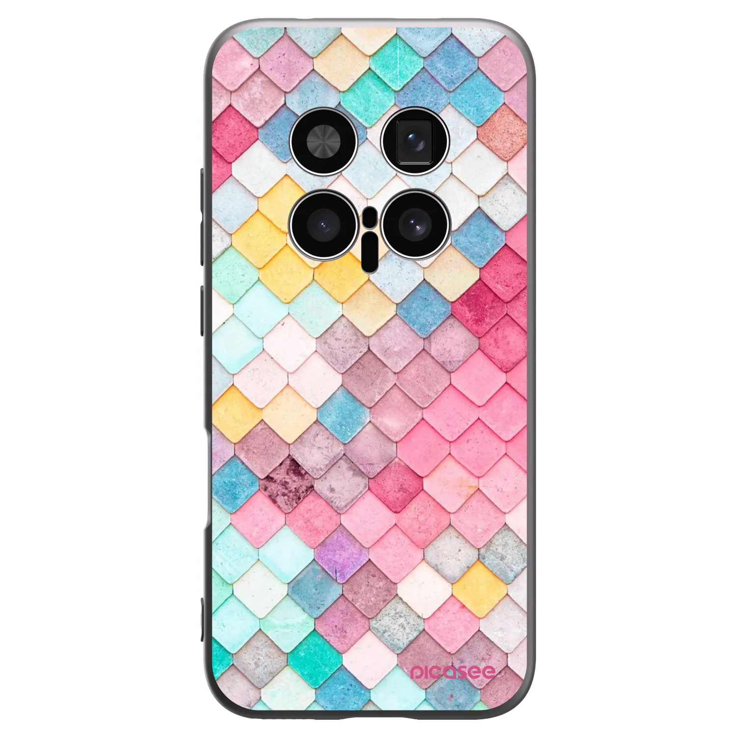 Picasee silikonowe czarne etui na Honor Magic8 Pro 5G - Colorful roof