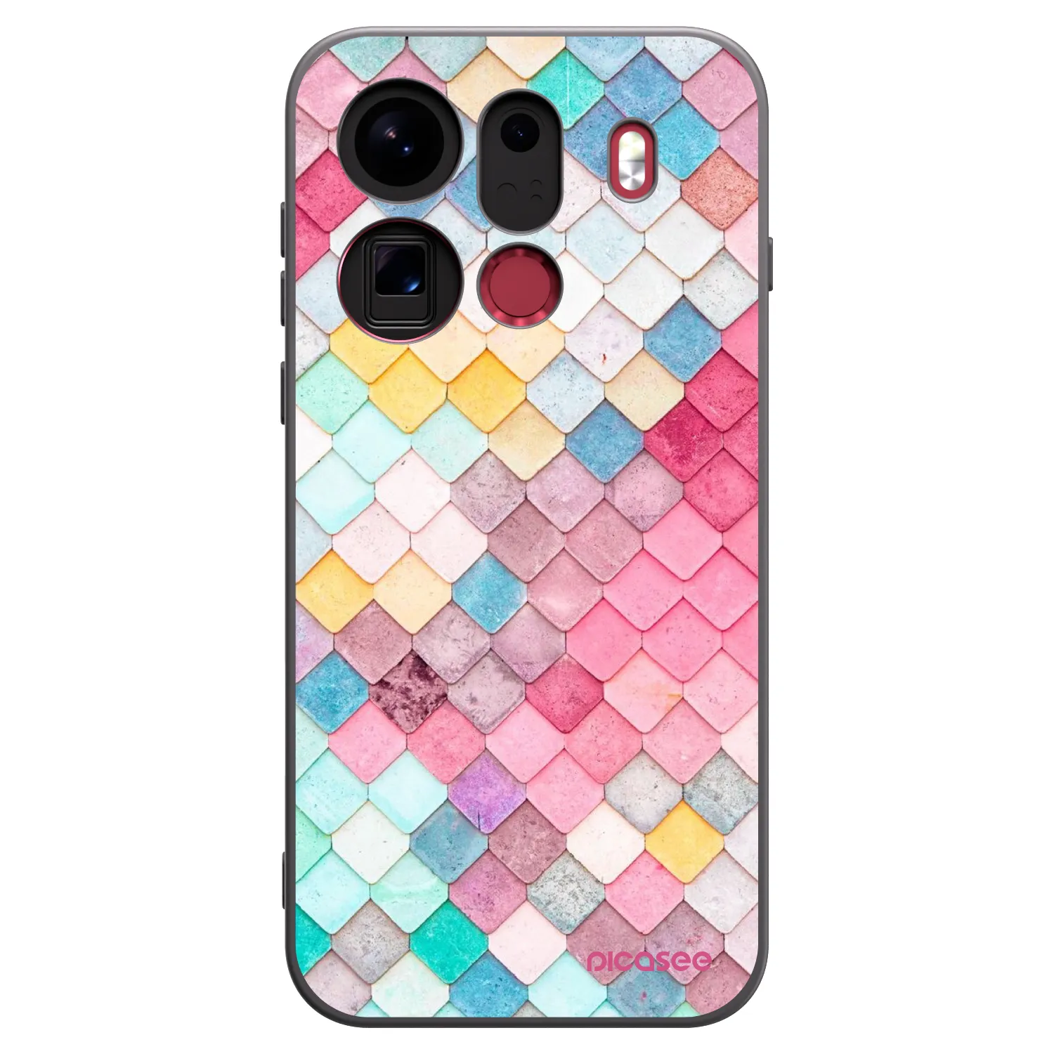 Picasee silikonowe czarne etui na OPPO Find X9 Pro - Colorful roof