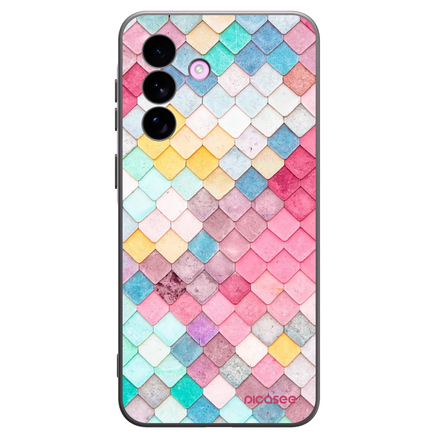 Picasee silikonowe czarne etui na Samsung Galaxy A57 5G - Colorful roof