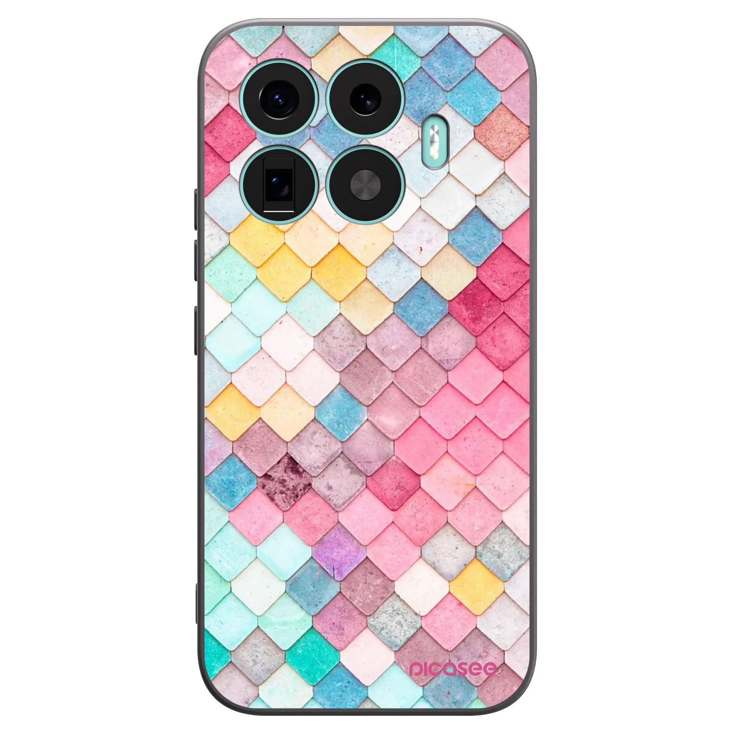 Picasee silikonowe czarne etui na Xiaomi 17T - Colorful roof