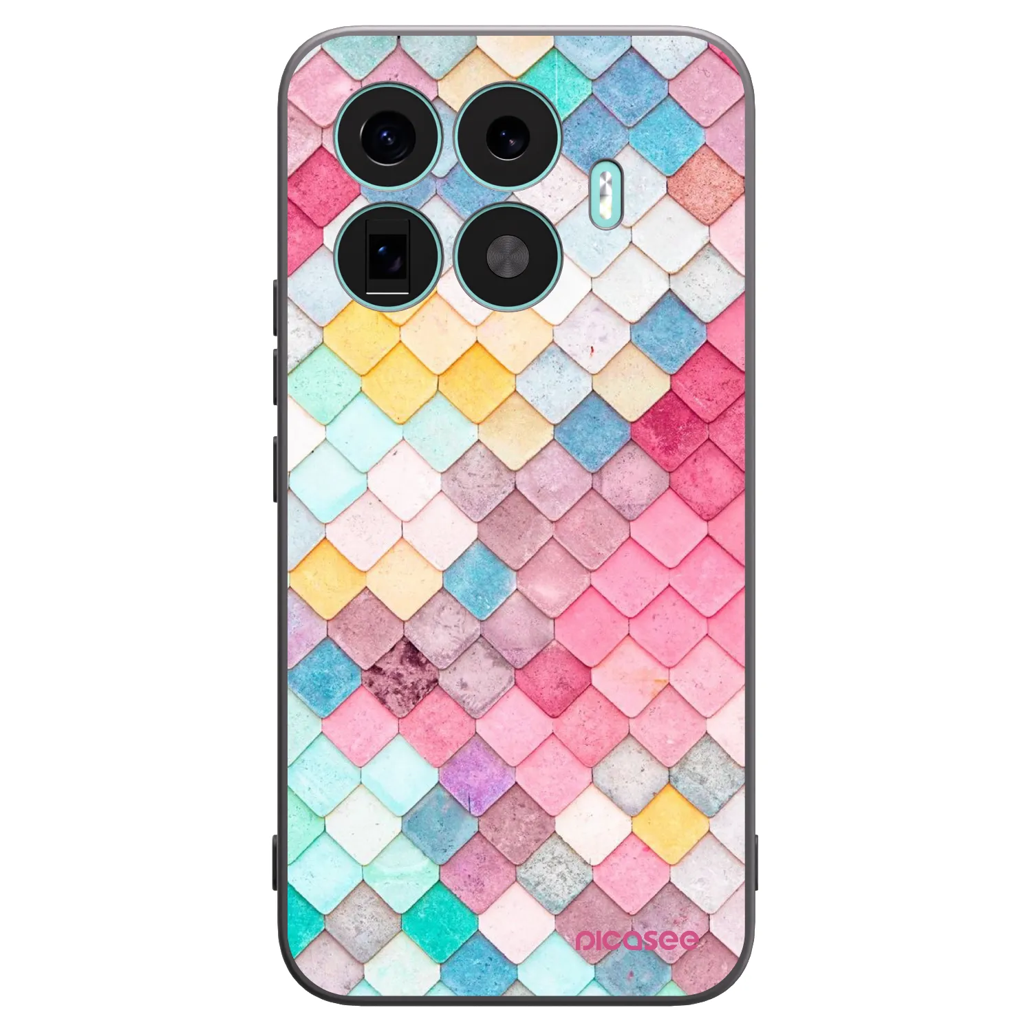 Picasee silikonowe czarne etui na Xiaomi 17T Pro - Colorful roof