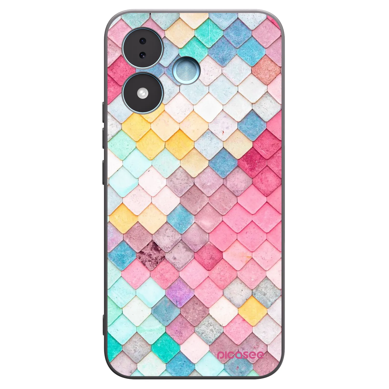 Picasee silikonowe czarne etui na Xiaomi Redmi Note 17 5G - Colorful roof