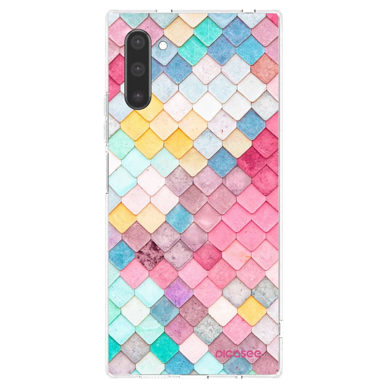 Picasee silikonowe przeźroczyste etui na Samsung Galaxy Note 10 N970F - Colorful roof