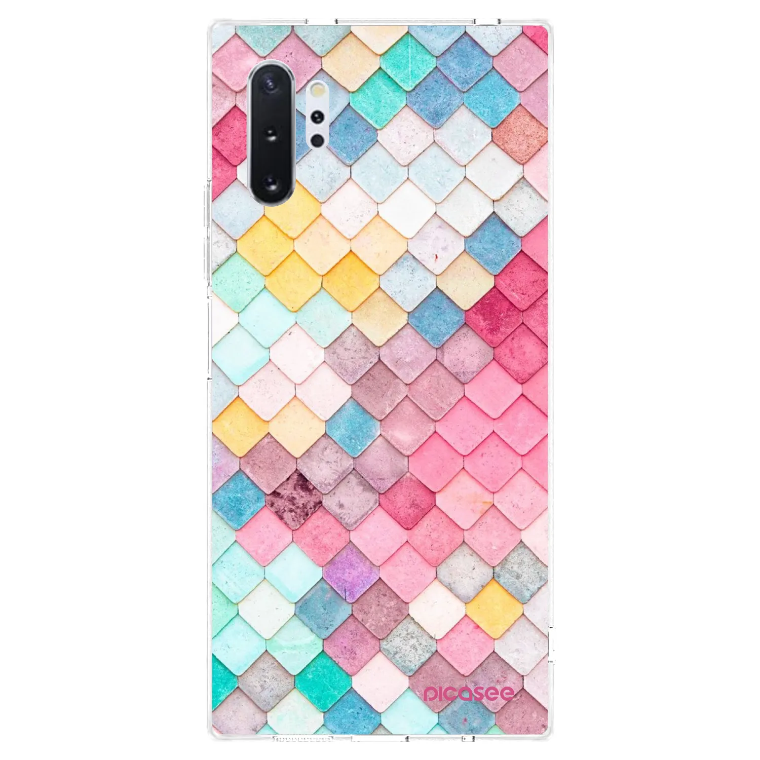 Picasee silikonowe przeźroczyste etui na Samsung Galaxy Note 10+ N975F - Colorful roof