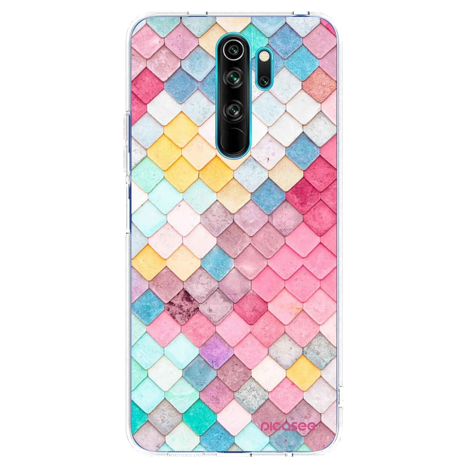 Picasee silikonowe przeźroczyste etui na Xiaomi Redmi Note 8 Pro - Colorful roof
