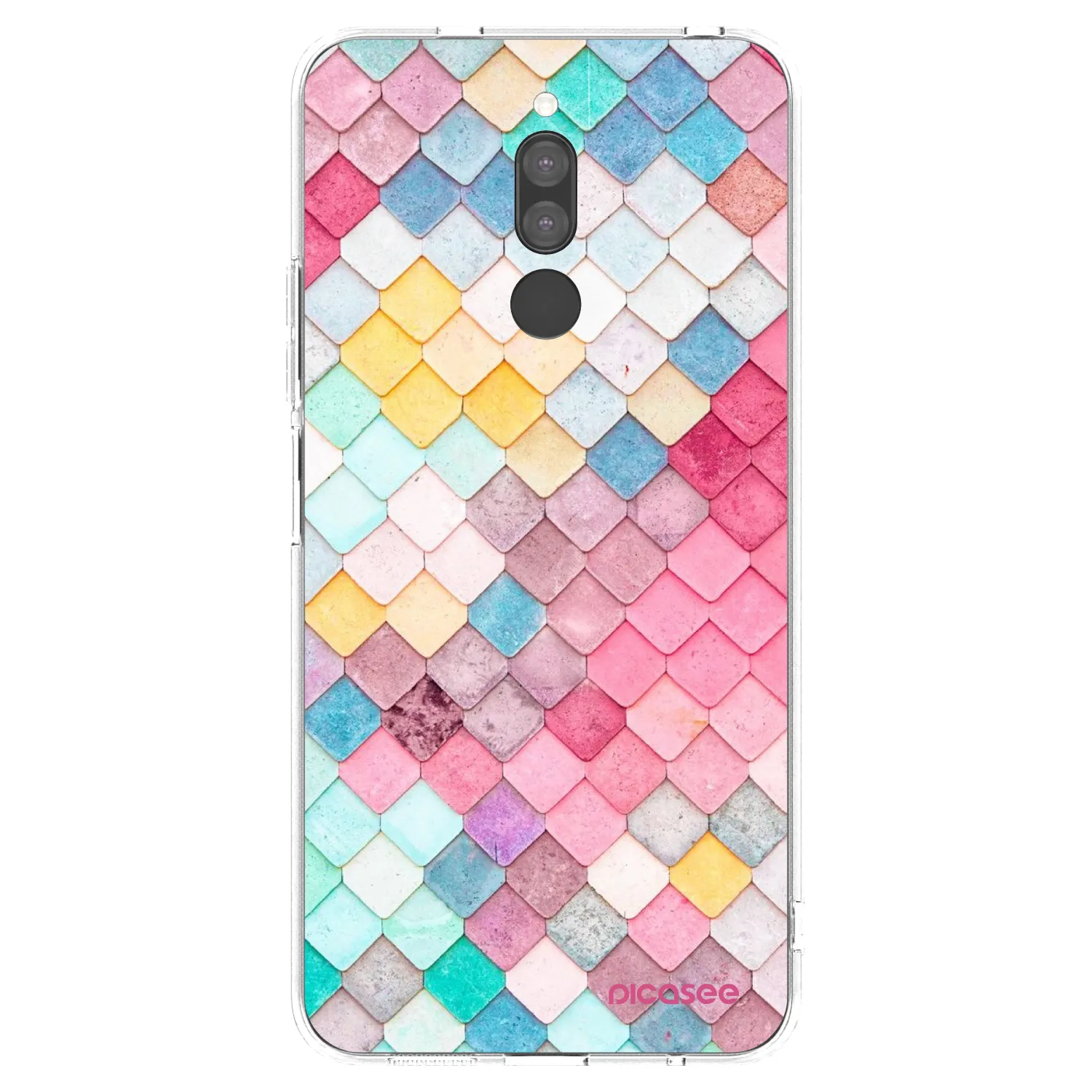 Picasee silikonowe przeźroczyste etui na Xiaomi Redmi 8 - Colorful roof