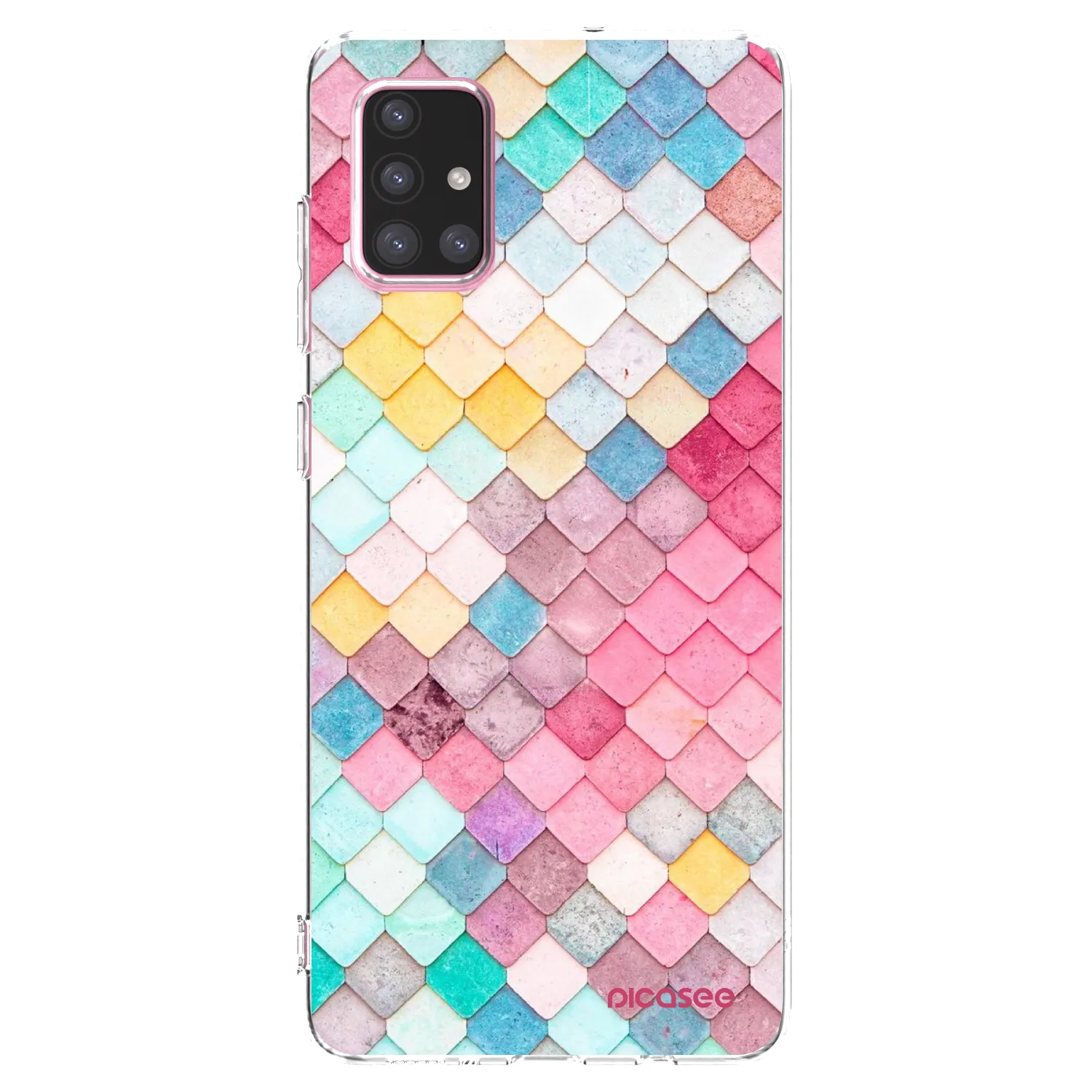 Picasee silikonowe przeźroczyste etui na Samsung Galaxy A71 A715F - Colorful roof