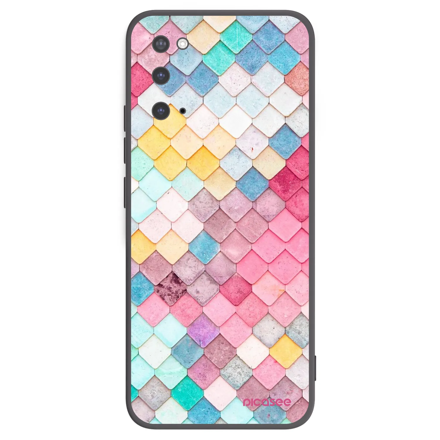 Picasee silikonowe czarne etui na Samsung Galaxy S20 G980F - Colorful roof