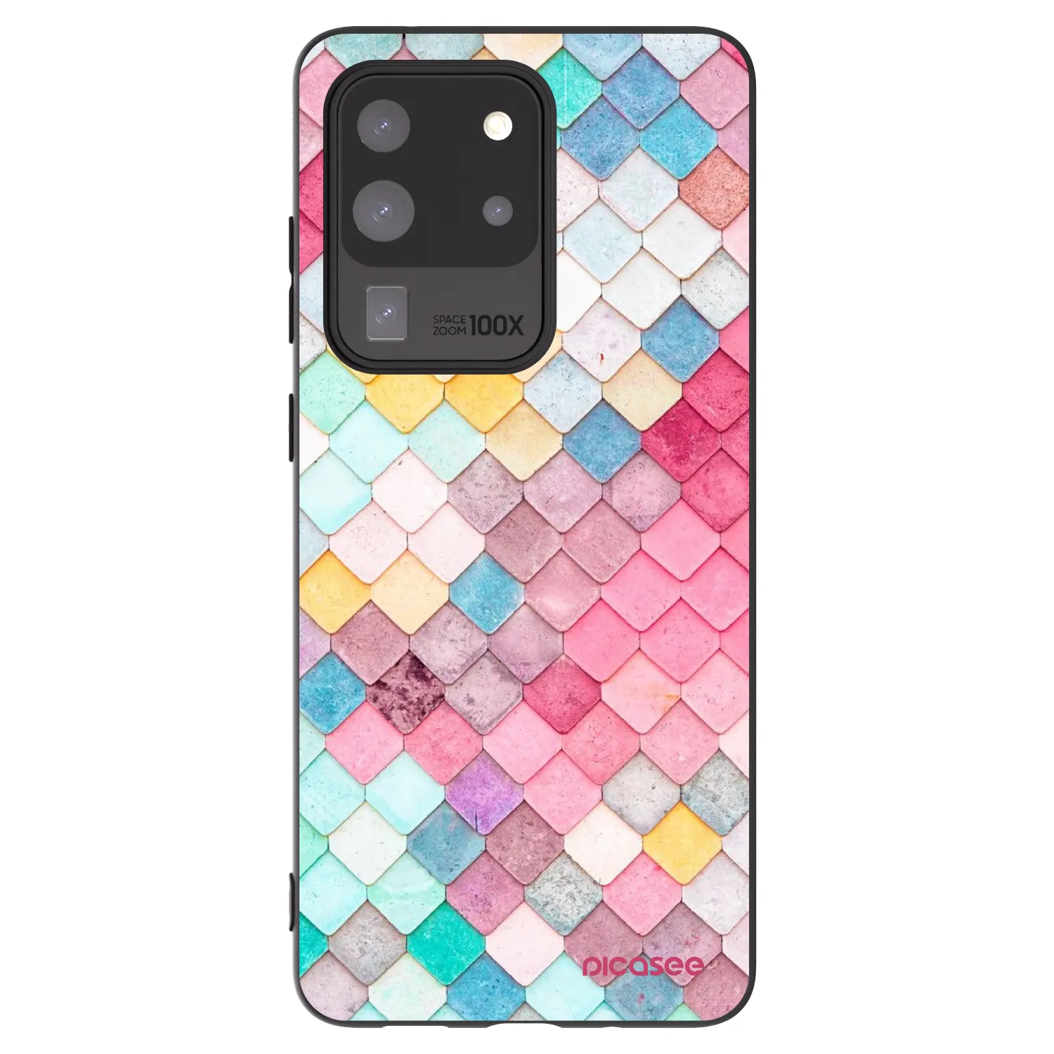 Picasee silikonowe czarne etui na Samsung Galaxy S20 Ultra 5G G988F - Colorful roof