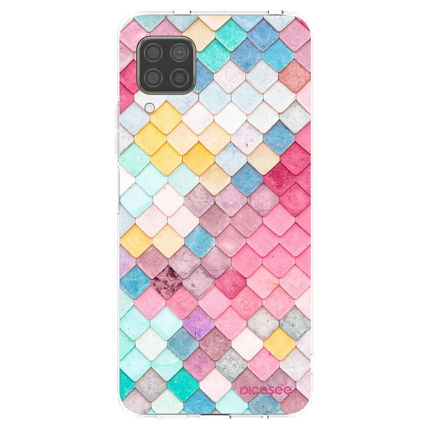 Picasee silikonowe przeźroczyste etui na Huawei P40 Lite - Colorful roof