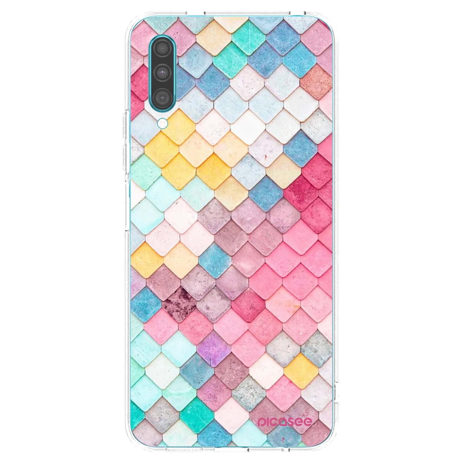 Picasee silikonowe przeźroczyste etui na Samsung Galaxy A30s A307F - Colorful roof