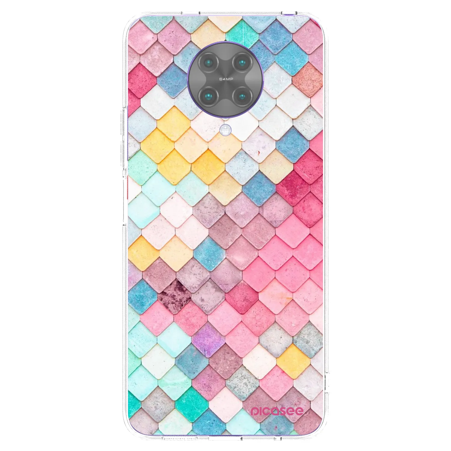 Picasee silikonowe przeźroczyste etui na Xiaomi Poco F2 Pro - Colorful roof