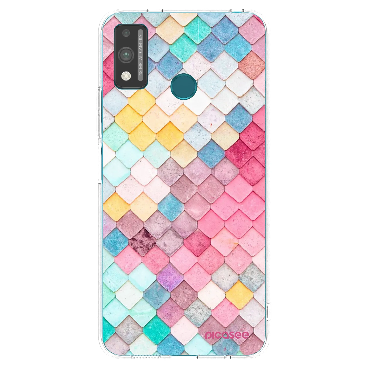 Picasee silikonowe przeźroczyste etui na Honor 9X Lite - Colorful roof