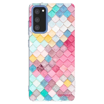 Picasee silikonowe przeźroczyste etui na Samsung Galaxy S20 FE - Colorful roof