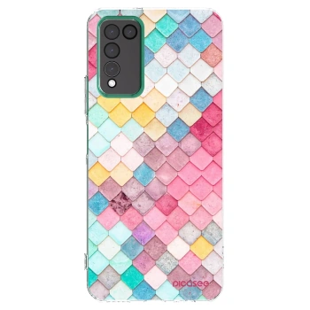 Picasee silikonowe przeźroczyste etui na Honor 10X Lite - Colorful roof