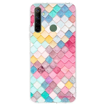 Picasee silikonowe przeźroczyste etui na Realme 6i - Colorful roof