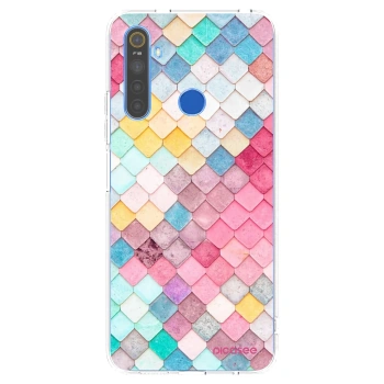 Picasee silikonowe przeźroczyste etui na Realme 5 - Colorful roof
