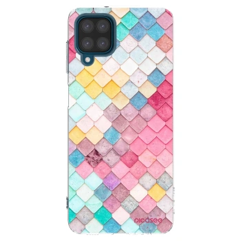 Picasee silikonowe przeźroczyste etui na Samsung Galaxy A12 A125F - Colorful roof
