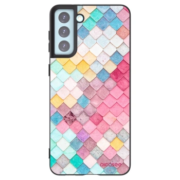 Picasee silikonowe czarne etui na Samsung Galaxy S21+ 5G G996F - Colorful roof