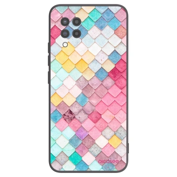 Picasee silikonowe czarne etui na Samsung Galaxy A42 A426B - Colorful roof