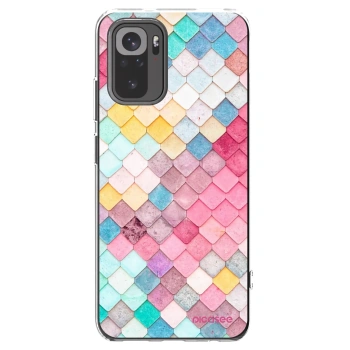 Picasee silikonowe przeźroczyste etui na Xiaomi Redmi Note 10S - Colorful roof