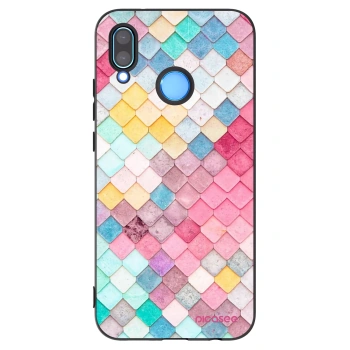Picasee silikonowe czarne etui na Huawei P20 Lite - Colorful roof