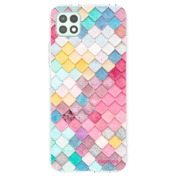 Picasee silikonowe przeźroczyste etui na Samsung Galaxy A22 A226B 5G - Colorful roof