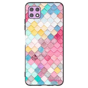 Picasee silikonowe czarne etui na Samsung Galaxy A22 A226B 5G - Colorful roof