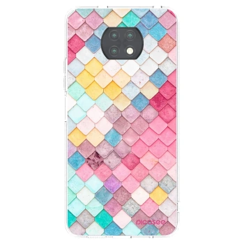 Picasee silikonowe przeźroczyste etui na Xiaomi Redmi Note 9T - Colorful roof