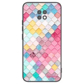 Picasee silikonowe czarne etui na Xiaomi Redmi Note 9T - Colorful roof