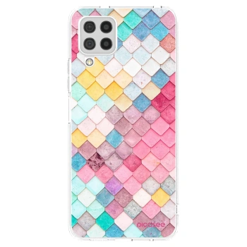 Picasee silikonowe przeźroczyste etui na Samsung Galaxy A22 A225F 4G - Colorful roof