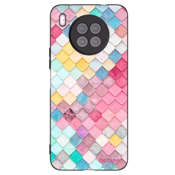 Picasee silikonowe czarne etui na Huawei Nova 8i - Colorful roof