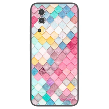 Picasee silikonowe czarne etui na Vivo Y72 5G - Colorful roof