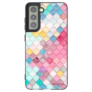 Picasee silikonowe czarne etui na Samsung Galaxy S21 FE 5G - Colorful roof