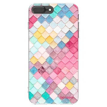 Picasee silikonowe przeźroczyste etui na Apple iPhone 7 Plus - Colorful roof