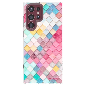 Picasee silikonowe przeźroczyste etui na Samsung Galaxy S22 Ultra 5G - Colorful roof