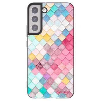 Picasee silikonowe czarne etui na Samsung Galaxy S22+ 5G - Colorful roof