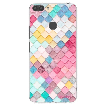 Picasee silikonowe przeźroczyste etui na Huawei P Smart - Colorful roof