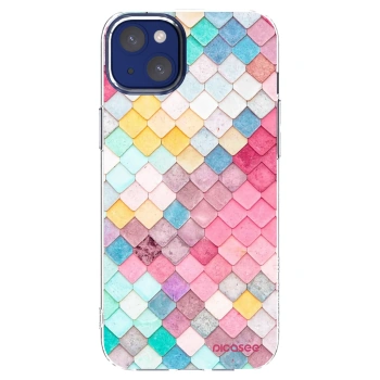 Picasee silikonowe przeźroczyste etui na Apple iPhone 14 Plus - Colorful roof