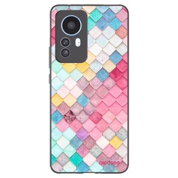 Picasee silikonowe czarne etui na Xiaomi 12T Pro - Colorful roof