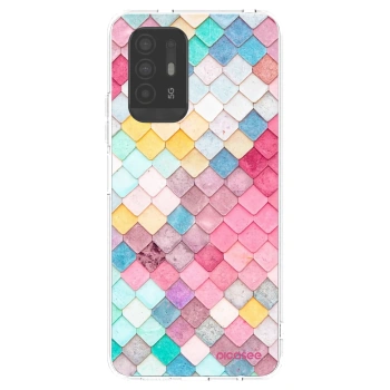 Picasee silikonowe przeźroczyste etui na OPPO A94 5G - Colorful roof