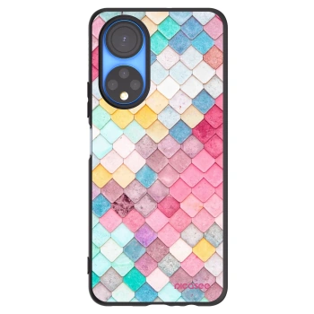 Picasee silikonowe czarne etui na Honor X7 - Colorful roof
